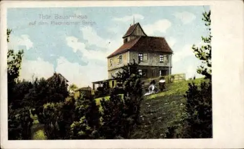 Ak Riechheim Elleben in Thüringen, Riechheimer Berg, Thür. Bauernhaus
