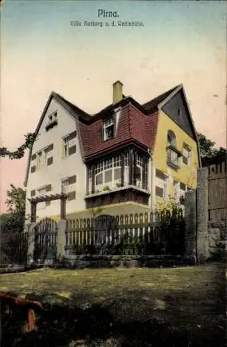Ak Pirna in Sachsen, Villa Herberg auf der Wettinhöhe