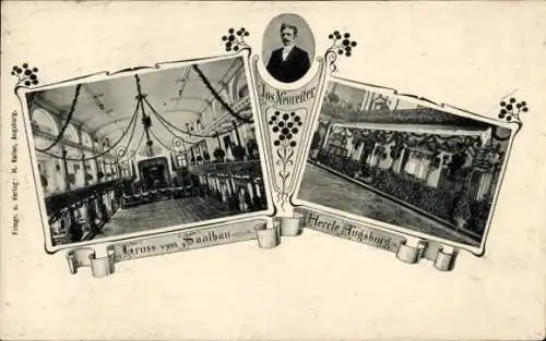 Ak Augsburg in Schwaben, Saalbau, Herrlehof, Jos. Neureiter
