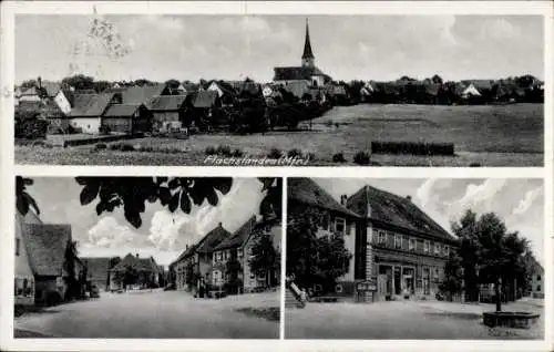 Ak Flachslanden in Mittelfranken, Panorama, Teilansichten