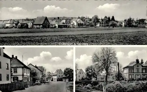 Ak Drosendorf Hollfeld Oberfranken, Panorama, Straßenpartie, Ortspartie