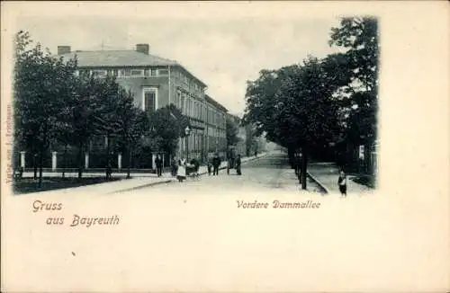 Ak Bayreuth in Oberfranken, Vordere Dammallee