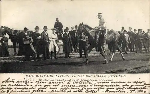 Ak Ostende Ostende Westflandern, Internationaler Militärangriff Brüssel, Leutnant Deremetz