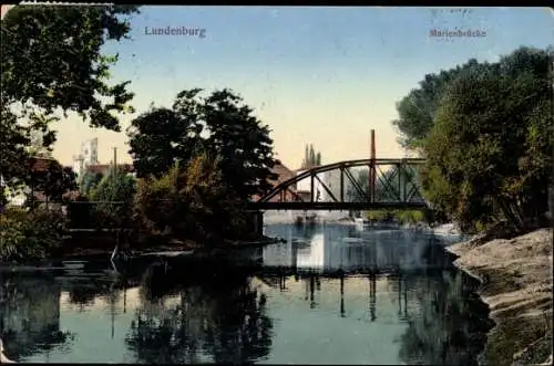 Ak Břeclav Lundenburg Südmähren, Marienbrücke