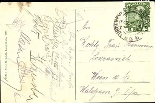 Ak Břeclav Lundenburg Südmähren, Marienbrücke