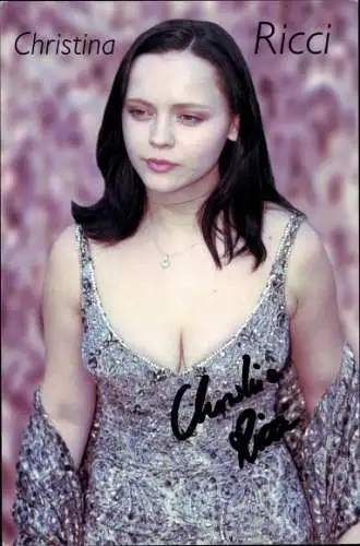 Ak Schauspielerin Christina Ricci, Portrait, Autogramm