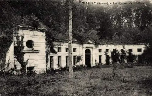 Ak Wailly Somme, Les Ruines du Chateau