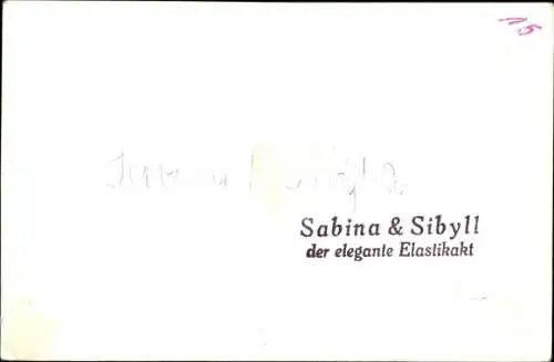 Foto Ak Zirkus, Sabina und Sibyll, der elegante Elastikakt