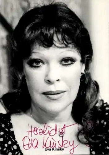 Ak Schauspielerin Eva Kinsky, Portrait, Autogramm