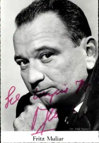 Ak Schauspieler Fritz Muliar, Portrait, Autogramm