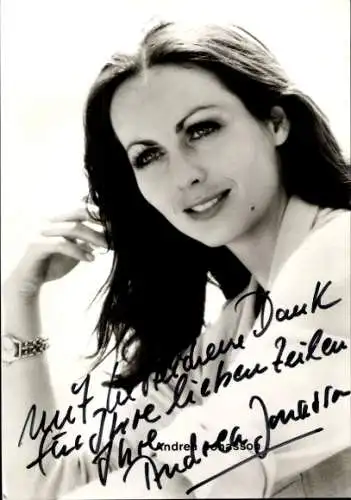 Ak Schauspielerin Andrea Jonasson, Portrait, Autogramm