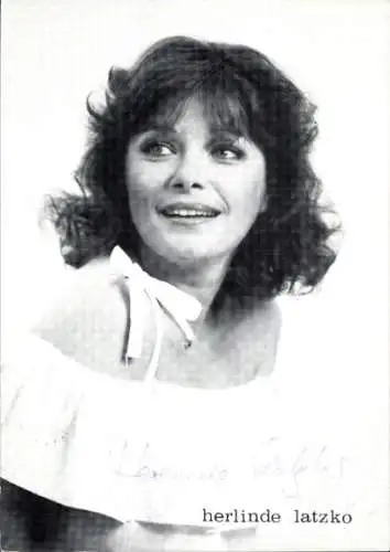 Ak Schauspielerin Herlinde Latzko, Portrait, Autogramm