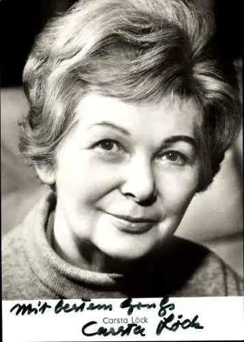 Ak Schauspielerin Carsta Löck, Portrait, Autogramm