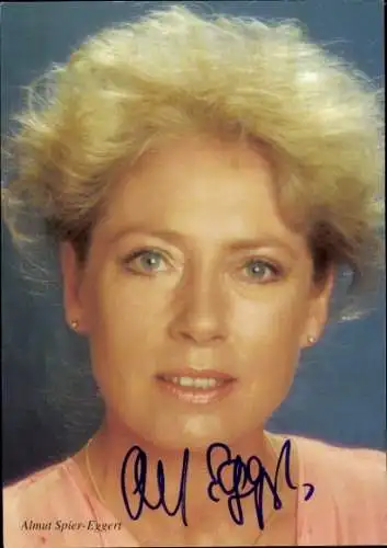 Ak Schauspielerin Almut Spier-Eggert, Portrait, Autogramm