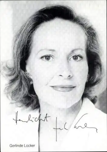 Ak Schauspielerin Gerlinde Locker, Portrait, Autogramm