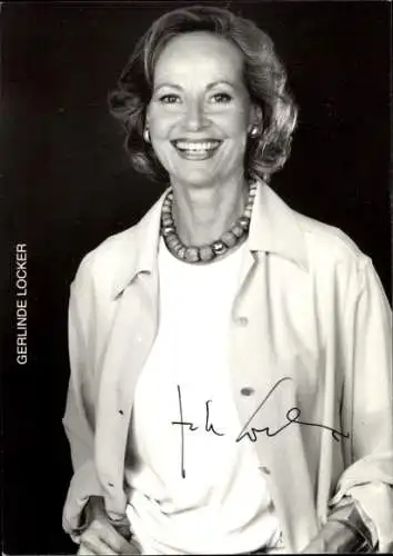 Ak Schauspielerin Gerlinde Locker, Portrait, Autogramm