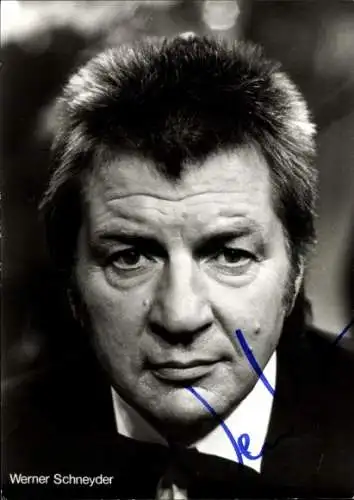 Ak Schauspieler Werner Schneyder, Portrait, Autogramm