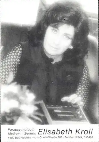 Ak Schauspielerin Elisabeth Kroll, Portrait, Autogramm, Parapsychologin