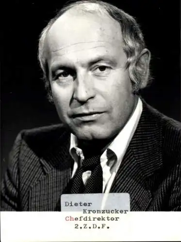 Ak Schauspieler Dieter Kronzucker, Portrait, Autogramm, Chefdrektor, ZDF