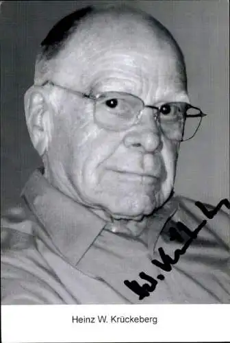 Ak Schauspieler Heinz W. Krückeberg, Portrait, Autogramm