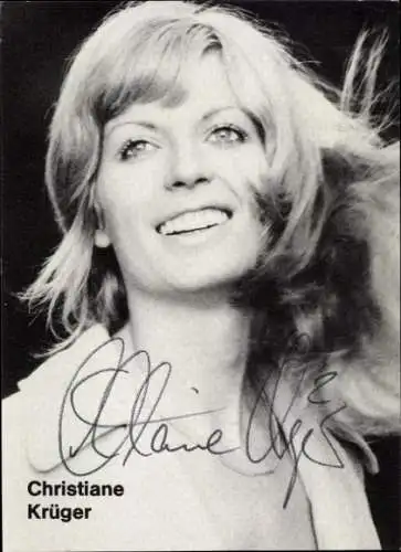 Ak Schauspielerin Christiane Krüger, Portrait, Autogramm
