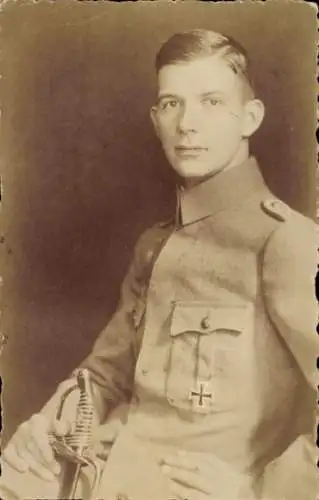 Foto Ak Wrocław Breslau Schlesien, Deutscher Soldat in Uniform, Offizier, EK I, Portrait