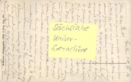 Ak Der eiserne Grenadier, Zum Besten der sächsischen Kaisergrenadiere