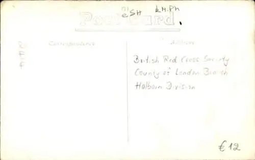 Foto Ak Britsh Red Cross Society, County of London Branch, Holborn Division