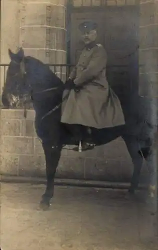 Foto Ak Krickenbach, Offizier auf einem Pferd, Infanterie Regiment 23