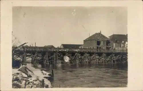 Foto Ak Verdun Meuse, Brücke, Kriegszerstörungen, I WK