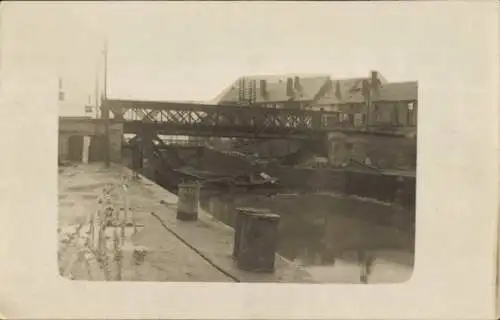 Foto Ak Verdun Meuse, Kriegszerstörungen, Brücke, I WK