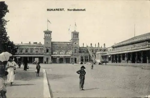 Ak București Bukarest Rumänien, Nordbahnhof