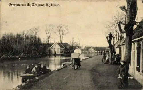 Ak Kromme Oosterwijk Harderwijk Gelderland, Flusspartie, Kinder