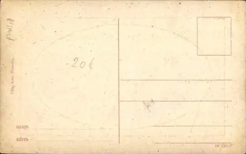 Präge Passepartout Ak Woudsend Fryslân Niederlande, Eewal