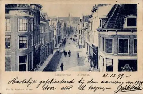 Ak Alkmaar Nordholland Niederlande, Langestraat