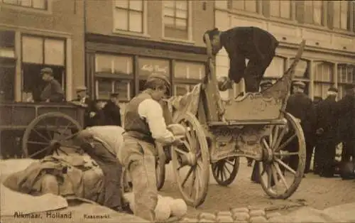 Ak Alkmaar Nordholland Niederlande, Käsemarkt