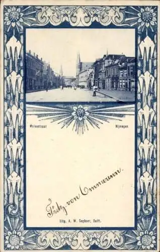 Passepartout Ak Nijmegen-Gelderland, Molenstraat