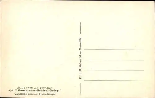 Ak Dampfer Gouverneur-General-Grevy, CGT, French Line