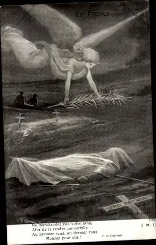 Künstler Ak Verhandeln Sie nicht um Ihr Blut, Pro Patria