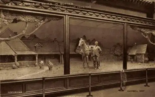 Ak Wembley London, British Empire Exhibition 1924, Prince of Wales in  Butter, Canadian Pavilion