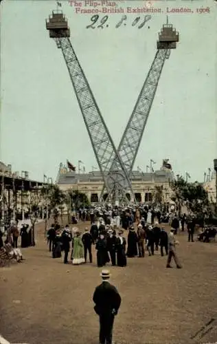 Ak London, Franco British Exhibition 1908, The Flip Flap