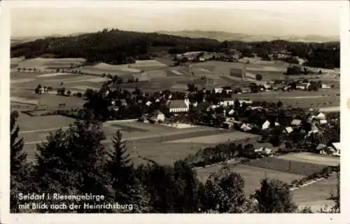 Ak Sosnówka Seidorf Podgórzyn Giersdorf Riesengebirge Schlesien, Panorama Richtung Heinrichsburg