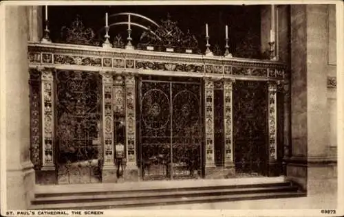 Ak London City England, St. Paul's-Cathedral, The Screen