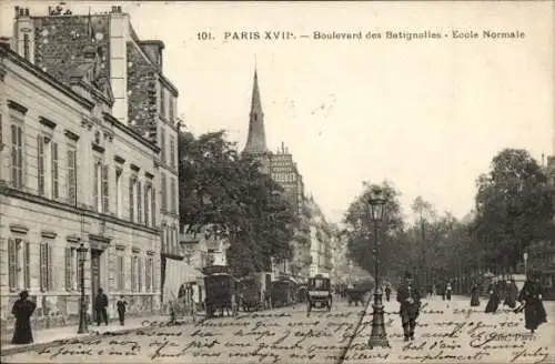 Ak Paris 17. Jahrhundert, Boulevard des Batignolles, Ecole Normale