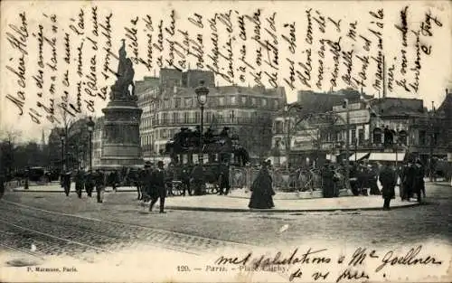 Ak Paris 17., Place Clichy