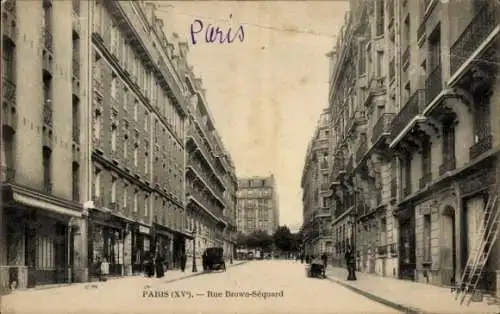 Ak Paris XV Vaugirard, Rue Brown-Séquard