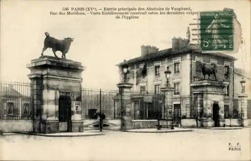 Ak Paris XV Vaugirard, Haupteingang zu den Schlachthöfen von Vaugirard