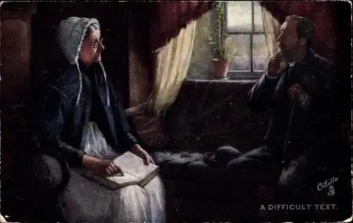 Ak Schottisches Leben und Charakter, Schwieriger Text