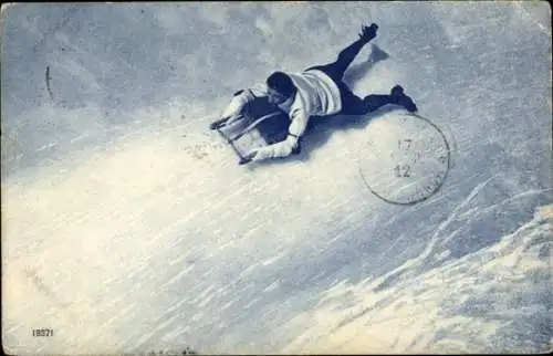 Ak Schweiz, Bobbahn, Rodler