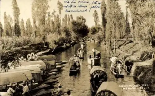 Ak Mexiko, Osuna, Flusspartie, Ruderboote